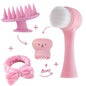 Kit Skin Care completo Limpeza de Pele - Massageador capilar Escovinha Facial Escova Polvo SkinCare