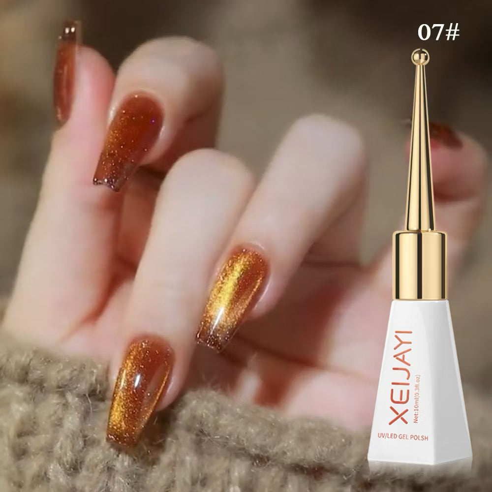Gel Refletivo Glitter De Unhas Magnético Laca Arte Em Molho De Manicure UV