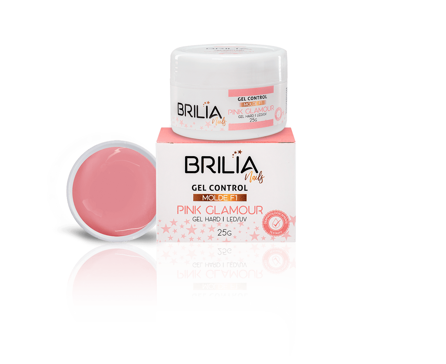 GEL CONTROL PINK GLAMOUR MOLDE F1 25G BRILIA NAILS