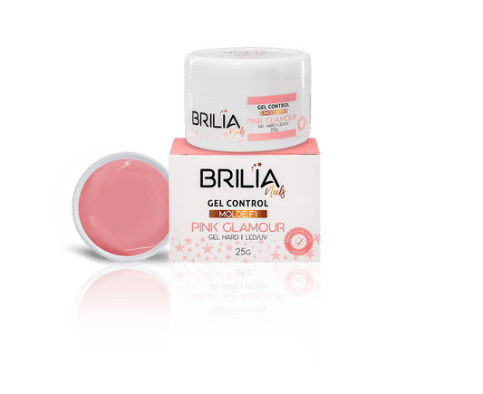 GEL CONTROL PINK GLAMOUR MOLDE F1 25G BRILIA NAILS