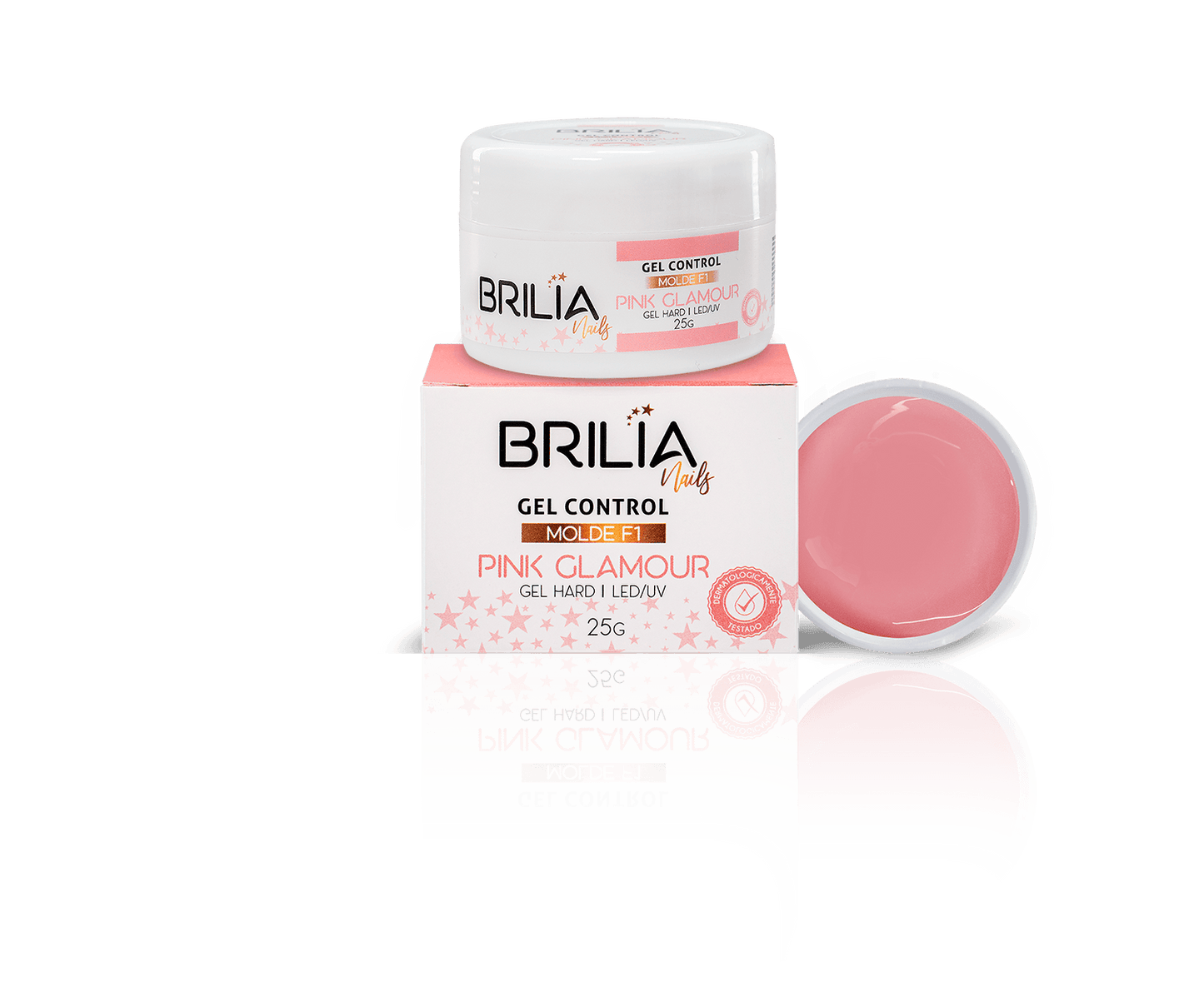 GEL CONTROL PINK GLAMOUR MOLDE F1 25G BRILIA NAILS
