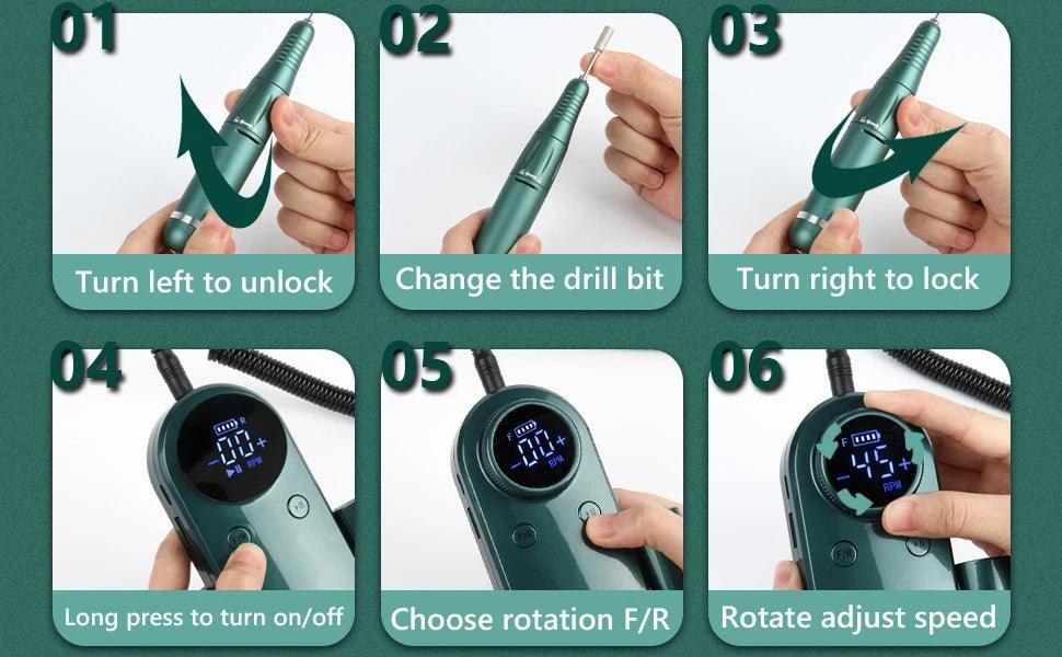 Motor de Lixamento Importado 45K RPM