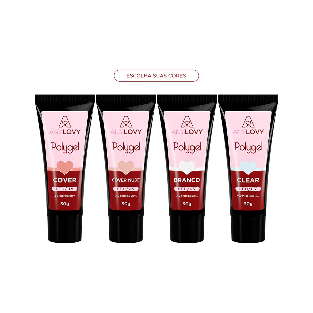 Kit com 4 Polygéis 30g - ANYLOVY